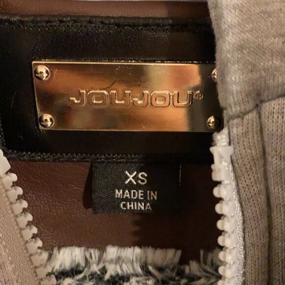 NWT Jou Jou hooded Faux Fur Moto Jacket XS - Picture 10 of 14